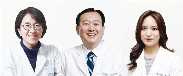 (왼쪽부터) 내분비내과 전숙, 구강내과 전양현, 한방신경정신과 김윤나 교수.