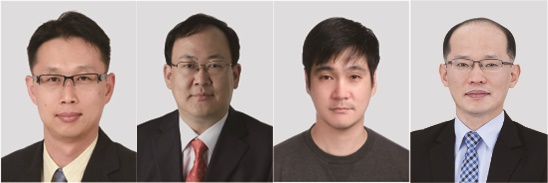 (왼쪽부터)박정원 교수, 이양진 교수, 조용식 원장, 박찬진 교수