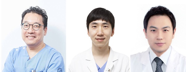 (왼쪽부터) 경희대치과병원 바이오급속교정센터 김성훈, 최진영 교수, 박재현 외래조교수