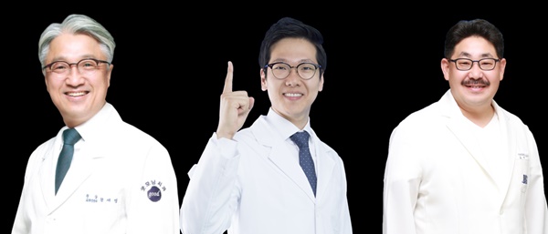 (왼쪽부터) 천세영 원장, 이인우 원장, 이준석 교수
