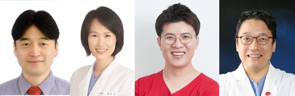(왼쪽부터) 박기호 김수정 강윤구 김성훈 교수