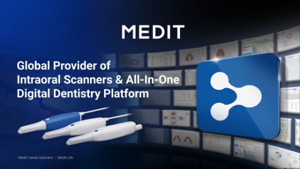 메디트 구강 스캐너 i-Seris와 Medit Link 소프트웨어